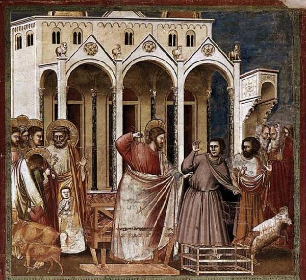 Expulsion of the Money-changers from the Temple, GIOTTO di Bondone